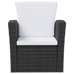 Set Divani da Giardino 16 pz con Cuscini in Polyrattan Nero