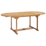 Set da Pranzo per Esterni 7 pz 150-200x100x75 cm Teak Massello