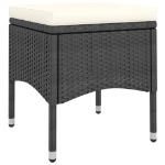 Set Bistrot per Giardino 5 pz Polyrattan e Massello Acacia Nero