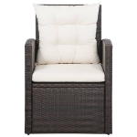 Set Divani da Giardino 5 pz con Cuscini in Polyrattan Marrone