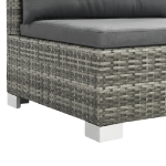 Set Divani da Giardino 10 pz con Cuscini in Polyrattan Grigio