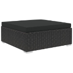 Set Divani da Giardino 12 pz con Cuscini in Polyrattan Nero