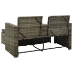 Set Divani da Giardino 3 pz con Cuscini in Polyrattan Grigio