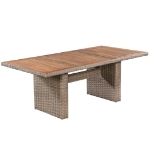 Set da Pranzo da Giardino 7 pz con Cuscini in Polyrattan Marrone