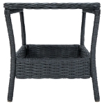 Set Divani da Giardino 3 pz con Cuscini Polyrattan Grigio Scuro