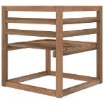 Divano da Giardino Pallet 3 Posti Cuscini Blu Chiaro Legno Pino