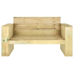 Set Salotto da Giardino 3 pz Legno Massello di Pino Impregnato