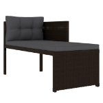 Set Divani da Giardino 4 pz in Polyrattan Marrone