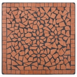 Set Bistrò 3 pz con Mosaico in Ceramica Terracotta