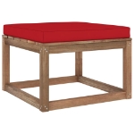 Set Salotto Giardino Pallet con Cuscini 7 pz in Pino Impregnato