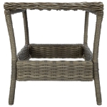 Set Divani da Giardino 3 pz con Cuscini in Polyrattan Marrone