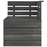 Set Divani da Giardino su Pallet 5 pz Legno Pino Grigio Scuro