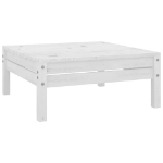 Set Salotto da Giardino 10 pz in Legno Massello di Pino Bianco