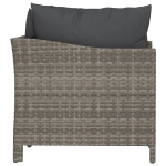 Set di Divani da Giardino 2 pz con Cuscini in Polyrattan Grigio