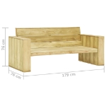 Set Divani da Giardino 2 pz con Cuscini Legno Pino Impregnato