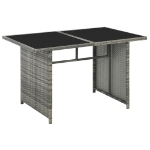 Set Divani da Giardino 10 pz con Cuscini in Polyrattan Grigio