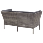 Set Divani da Giardino 8 pz con Cuscini in Polyrattan Grigio