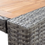 Set da Bar da Giardino 5 pz Polyrattan e Legno Acacia Grigio