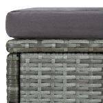 Set Divani da Giardino 6 pz con Cuscini in Polyrattan Grigio