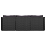 Set Divani da Giardino 8 pz con Cuscini in Polyrattan Nero