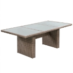 Set da Pranzo da Giardino 11 pz in Polyrattan Marrone