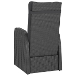 Set da Pranzo da Giardino 9 pz con Cuscini in Polyrattan Nero