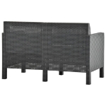 Set Divani da Giardino 4 pz con Cuscini in Rattan PP Antracite