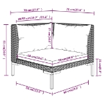 Divani da Giardino 8 pz con Cuscini in Polyrattan Grigio Scuro