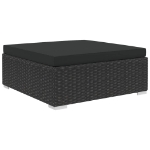 Set Divani da Giardino 5 pz con Cuscini in Polyrattan Nero