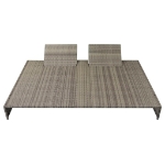 Set Divani da Giardino 5 pz con Cuscini in Polyrattan Grigio