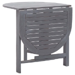 Set da Pranzo per Giardino 5 pz Legno Massello di Acacia Grigio