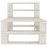 Set Salotto da Giardino 7 pz Pallet in Legno Bianco