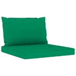 Set Salotto da Giardino 9 pz con Cuscini Verdi