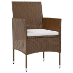 Set Divani da Giardino 8 pz con Cuscini in Polyrattan Marrone