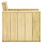 Set Salotto da Giardino 3 pz Legno Massello di Pino Impregnato