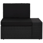 Set Divani da Giardino 8 pz in Polyrattan Nero