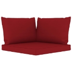 Set Salotto da Giardino 6 pz con Cuscini Rosso Vino