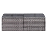 Set Divani da Giardino 6 pz con Cuscini in Polyrattan Grigio