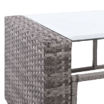 Set Divani da Giardino 4 pz con Cuscini in Polyrattan Grigio