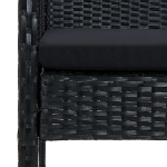 Set Divani da Giardino 4 pz con Cuscini in Polyrattan Nero