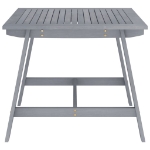 Set da Pranzo da Giardino 3 pz Legno Massello di Acacia Grigio