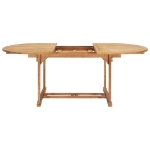 Set da Pranzo per Esterni 7 pz 150-200x100x75 cm Teak Massello