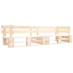 Set Divani Giardino Pallet 2pz con Cuscini Rossi Legno di Pino