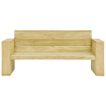 Panca Giardino e Cuscini Antracite 179cm Legno Pino Impregnato