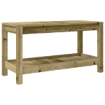 Panca da Giardino 82,5x35x45 cm Legno Massello Pino Impregnato