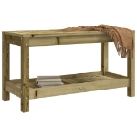 Panca da Giardino 82,5x35x45 cm Legno Massello Pino Impregnato