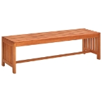 Panchina da Giardino 130 cm in Legno Massello Eucalipto