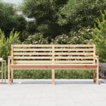 Panca da Giardino 203,5x48x91,5 cm in Legno Massello di Pino