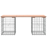 Panca da Giardino Design Gabbione 103x31x42 cm Massello Douglas