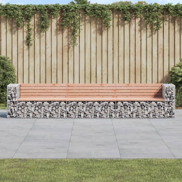 Panca Giardino Design Gabbione 347x71x65,5 cm Massello Douglas